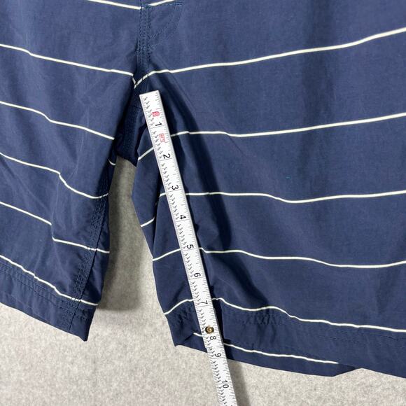J Crew Swim Trunks Mens Size 29 Navy‎ Shorts Striped Nautical Preppy 8" Inseam - Picture 5 of 12